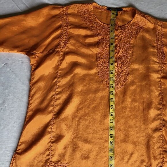 100% Silk Orange Tunic by Karma Highway - Picture 6 of 6